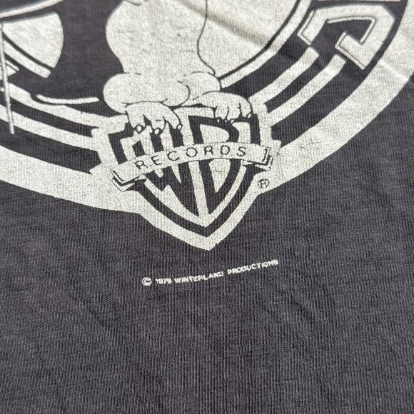 Vintage 1970s Fleetwood Mac Penguin Warner Brothers T Shirt M Black Stevie Nicks - Picture 3 of 7